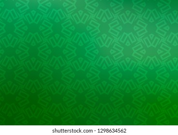 Light Green vector cover in triangles, cubes. Lines, rhombus with colorful gradient. Best design for your ad, poster, banner.
