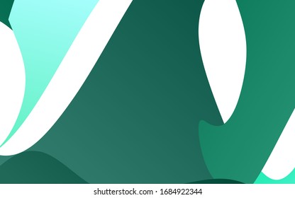 Light Green vector crooked abstract template. Colorful illustration in abstract cranked style with gradient. The textured pattern can be used for background.