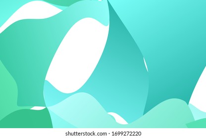 El vector verde claro recortaba el fondo abstracto. Ilustración geométrica en estilo Origami con degradado. La plantilla completamente nueva se puede utilizar para su libro de marca.