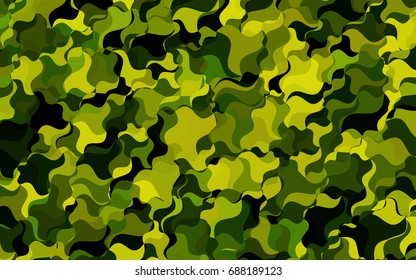 Light Green vector crooked abstract pattern. A vague circumflex abstract illustration with gradient. A new texture for your design.