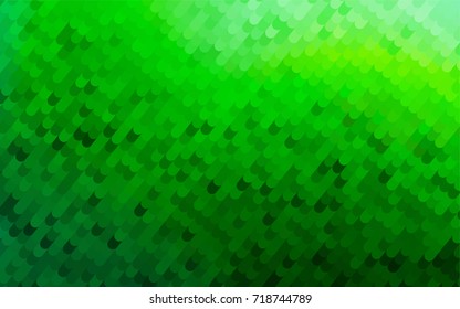 Light Green vector crooked abstract template. Curved geometric sample with gradient.  Brand-new style for your business design.