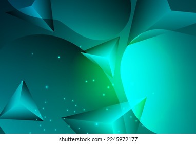 Light Green vector Decorative design in abstract style with triangle structure. Blurred bubbles on abstract background with colorful gradient. Elegant design for wallpapers.