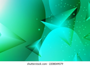 Light Green vector Design with connection of dots and lines on colorful background. Modern abstract illustration with colorful water drops. Base for booklets, leaflets
