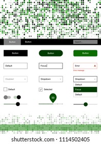 Light Green vector design ui kit with dots. Decorative ui kit design in abstract style with colorful dots. Modern template for your landing page.