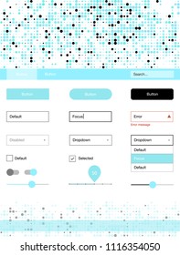 Light Green vector design ui kit with dots. Decorative ui kit design in abstract style with colorful dots. This sample is for your landing page.