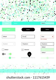 Light Green vector design ui kit with dots. Decorative ui kit design in abstract style with colorful dots. Modern template for your landing page.