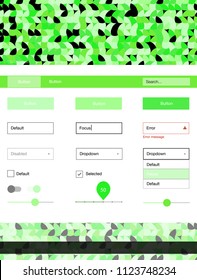 Light Green vector design ui kit with dots. Colorful Style guide with circles on abstract background. This sample is for your landing page.