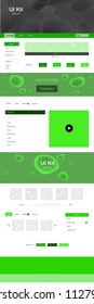 Light Green vector design ui kit with curved circles. Elegant bright illustration with gradient  in memphis style. Modern template for your landing page.