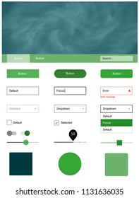 Light Green vector design ui kit with universe stars. Colorful Style guide with stars on abstract background. This sample is for your website.
