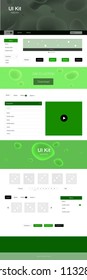 Light Green vector design ui kit with curved circles. Elegant bright illustration with gradient  in memphis style. Beautiful layout for websites, landing pages.