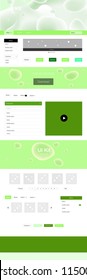 Light Green vector design ui kit with curved circles. Modern gradient abstract illustration with bandy lines. This template you can use for landing pages.