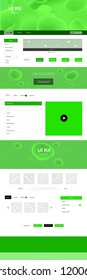 Light Green vector design ui kit with curved circles. Glitter abstract illustration with blurred bubble shapes.. Simple colorful design for websites.