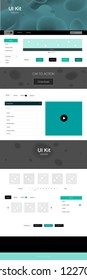 Light Green vector design ui kit with curved circles. Glitter abstract illustration with blurred bubble shapes.. This template you can use for websites.