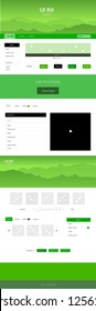 Light Green vector design ui kit with landscape. Decorative ui kit design in abstract style with colorful rocks. Simple colorful design for tourist websites.