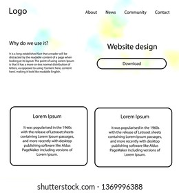 Light Green vector design ui kit with universe stars. Simple Material Design Kit with colorful clouds in header. This sample is for your landing page.