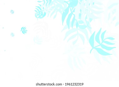 Light Green vector doodle backdrop with leaves. Creative illustration in blurred style with leaves. Pattern for heads of websites, designs.