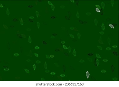 Light Green vector doodle backdrop. Colorful abstract illustration with leaves in doodle style. Hand painted design for web, leaflet, textile.