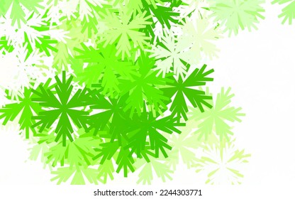 Light Green vector doodle backdrop with flowers. Abstract illustration with flowers in doodles style. Pattern for heads of websites, designs.