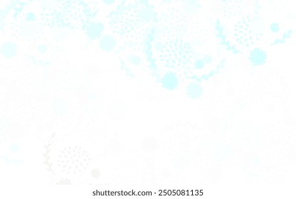 Light Green vector doodle background with flowers, roses. Illustration with colorful abstract doodle flowers. Pattern for heads of websites, designs.