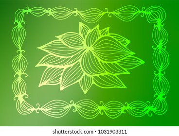 Light Green vector doodle blurred texture. Creative illustration in blurred style with doodles and Zen tangles. The doodle design can be used for your web site.