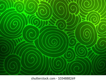 Light Green vector doodle blurred pattern. A completely new color illustration in doodle style. A completely new template for your business design.