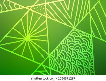 Light Green vector doodle blurred pattern. Sketchy hand drawn doodles on blurred background. The textured pattern can be used for website.