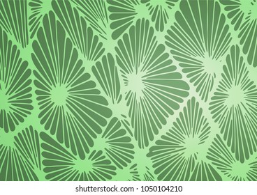 Light Green vector doodle blurred background. A vague abstract illustration with doodles in Indian style. Brand-new style for your business design.