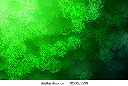 Light Green vector doodle blurred template. Decorative shining illustration with doodles on abstract template. The pattern can be used for heads of websites and designs.