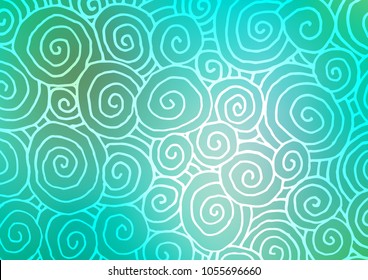 Light Green vector doodle blurred template. Doodles on blurred abstract background with gradient. The template can be used as a background for cell phones.