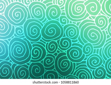 Light Green vector doodle blurred template. A completely new color illustration in doodle style. Brand-new design for your business.