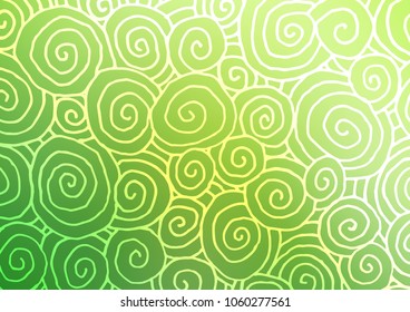 Light Green vector doodle blurred template. Brand-new colored illustration in blurry style with doodles. Brand-new style for your business design.