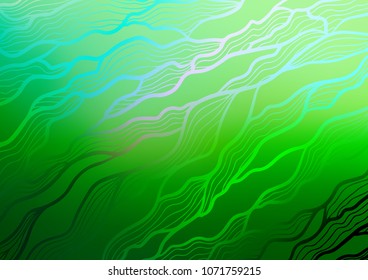 Light Green vector doodle blurred template. Glitter abstract illustration with doodles and Zen tangles. The elegant pattern can be used as a part of a brand book.