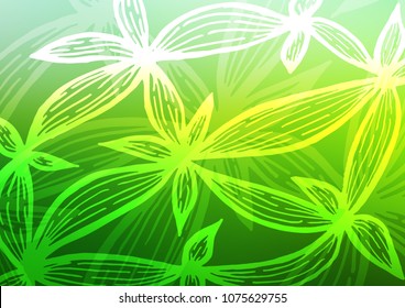 Light Green vector doodle blurred background. Sketchy hand drawn doodles on blurred background. The elegant pattern can be used as a part of a brand book.