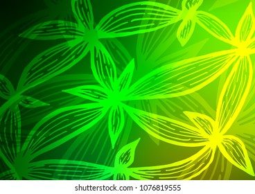 Light Green vector doodle blurred template. A completely new color illustration in doodle style. Hand painted design for web, wrapping, wallpaper.
