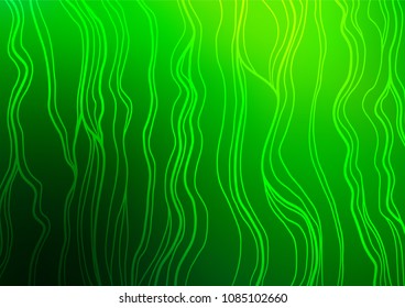 Light Green vector doodle blurred background. A vague abstract illustration with doodles in Indian style. A new texture for your design.