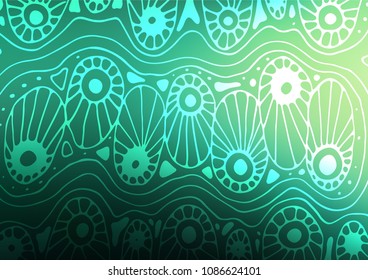 Light Green vector doodle blurred background. A completely new color illustration in doodle style. The textured pattern can be used for website.