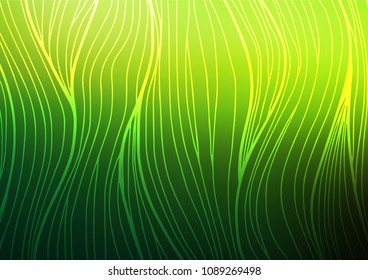 Light Green vector doodle blurred background. Colorful abstract illustration with lines in Asian style. The elegant pattern can be used as a part of a brand book.