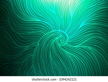 Light Green vector doodle blurred pattern. Colorful abstract illustration with lines in Asian style. The elegant pattern can be used as a part of a brand book.