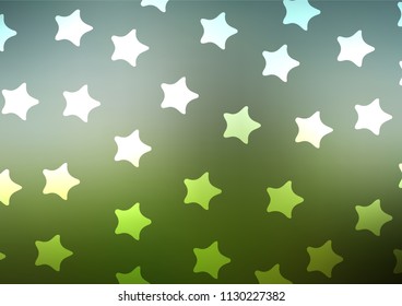 Light Green vector doodle blurred template. Doodles on blurred abstract background with gradient. Brand-new design for your business.