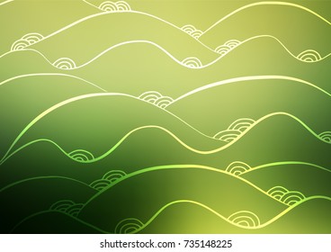 Light Green vector doodle blurred texture. Modern geometrical abstract illustration with doodles. A completely new template for your business design.