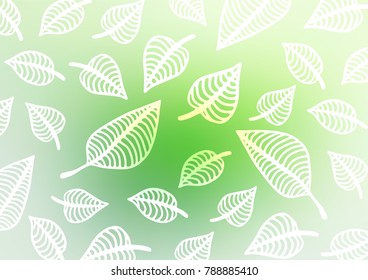 Light Green vector doodle blurred pattern. Decorative shining illustration with doodles on abstract template. The pattern can be used for coloring books and pages for kids.