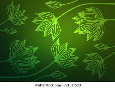 Light Green vector doodle blurred pattern. Modern geometrical abstract illustration with doodles. The template can be used as a background for cell phones.