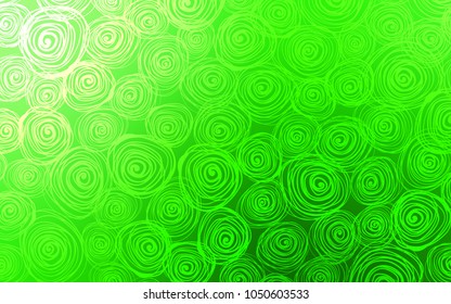 Light Green vector doodle bright pattern. A completely new color illustration in doodle style with roses. Hand painted design for web, leaflet, textile.