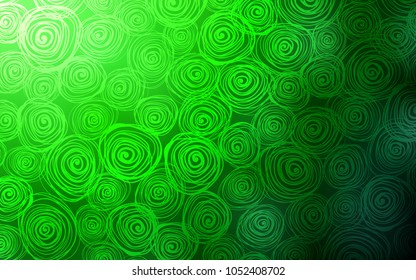 Light Green vector doodle bright template. Glitter abstract illustration with doodles and roses. A completely new design for your business.