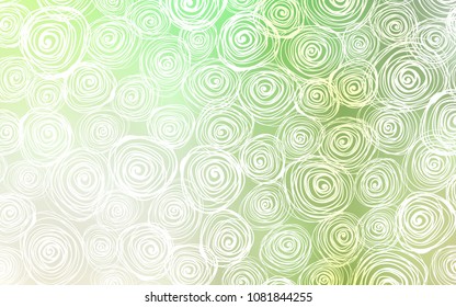 Light Green vector doodle bright pattern. A vague abstract illustration with roses in doodles style. A completely new template for your business design.