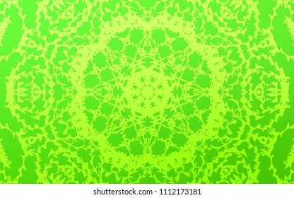 Light Green vector doodle bright pattern. Blurred decorative design in Indian style with lines drown by child. The best blurred design for your business.