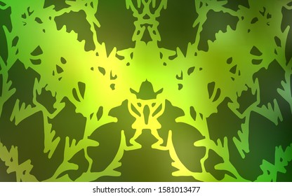 Light Green vector doodle bright layout. An elegant bright illustration with lines drawn by child in Natural style. The textured pattern can be used for website.