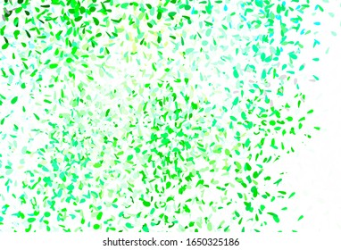 Light Green vector doodle pattern with leaves. Creative illustration in blurred style with leaves. New template for your brand book.