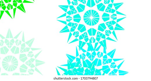 Light Green vector doodle texture with flowers. Simple design with flowers on abstarct background. Best design for your business.