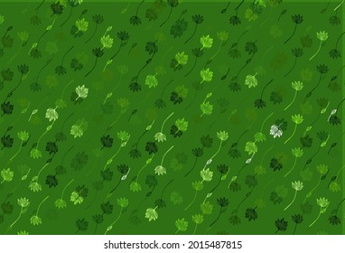 Light Green vector doodle texture. Colorful illustration in doodle style with leaves. The best blurred design for your business.